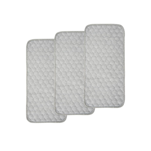 BlueSnail Quilted Thicker Waterproof Changing Pad Liners 3 Count(Gray 13” x 27”)