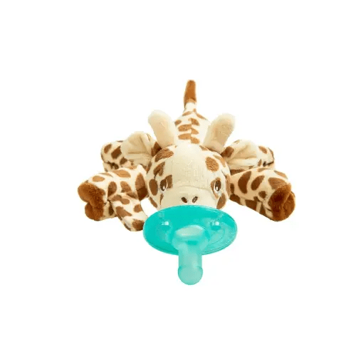 Philips AVENT Soothie Snuggle Pacifier Holder with Detachable Pacifier, 0m+, Giraffe, SCF347/01-1 Count (Pack of 1)