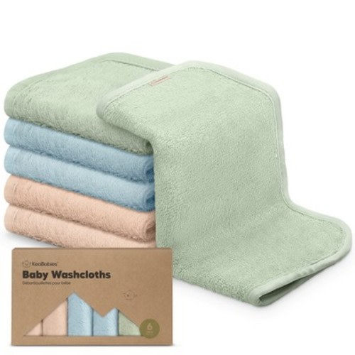 6pk Deluxe Baby Washcloths, Soft Baby Wash Cloth, Baby Bath Towel, Face Cloths, Color: Mellow