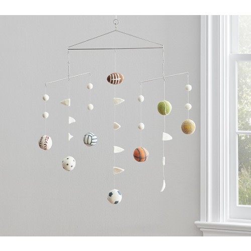 Felt Sports Ceiling Mobile | Pottery Barn Kids