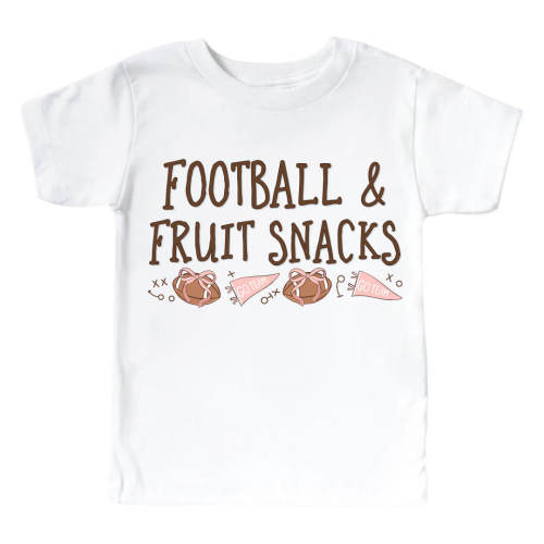 Football & Fruit Snacks Kids Graphic Tee | White