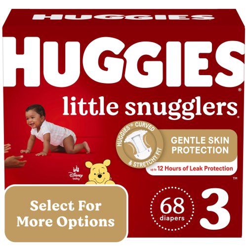 Huggies Little Snugglers Baby Diapers, Size 3 (16-28 lbs), 68 Ct