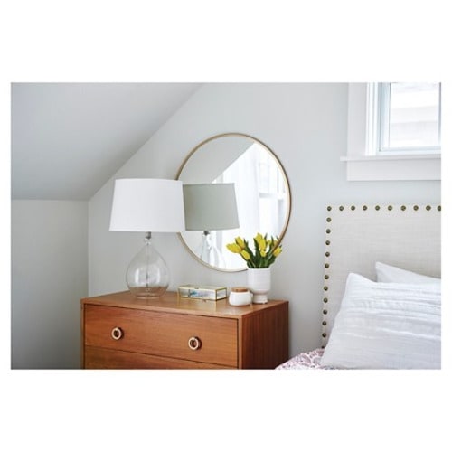 Round Mirror Brass 28" - Thresholdâ„¢