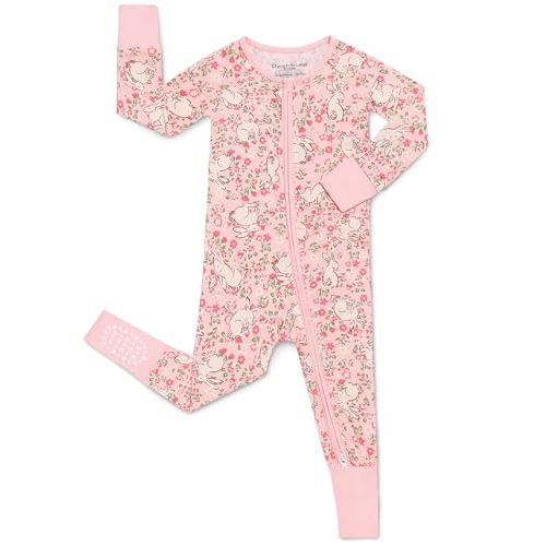 babee Reshinee Bamboo Viscose Convertible Baby Footies Pajamas, footies for babies, Zipper Pajamas Baby Girls 0-24M