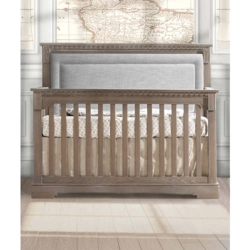 Natart Ithaca "5-in-1'' Convertible Crib with Upholstered Panel