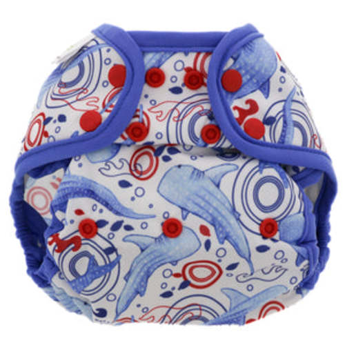 Whale of Tail Diaper Cover (Blueberry Brand)