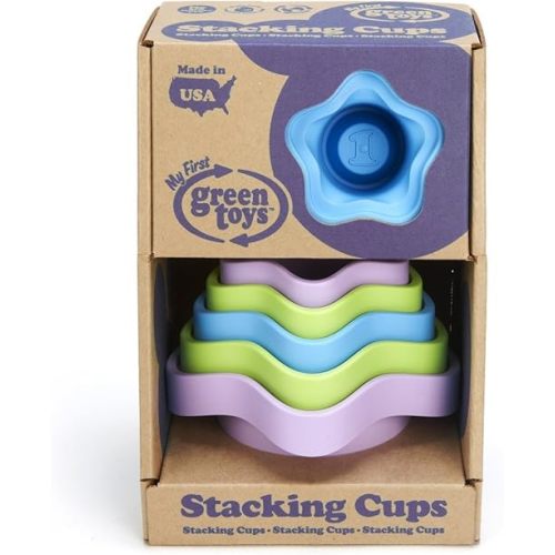 Green Toys Stacking Cups, Purple/Blue/Green