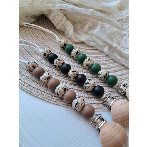 Woodland Pacifier Clip, Wild Theme, Gender Neutral Pacifier Clip, Baby Gifts, Baby Shower Gift