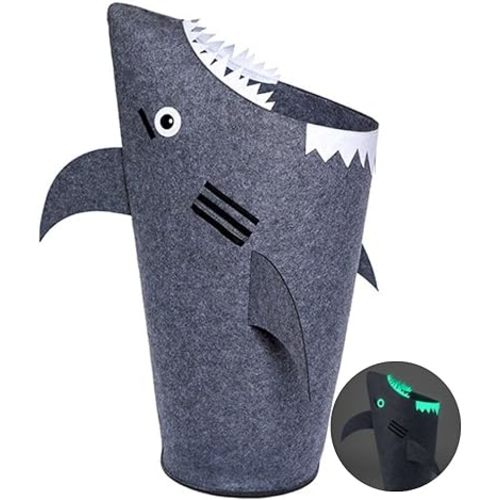 Cute Laundry Basket Kids Baby Hamper Nursery Hampers bedroom Dirty clothes hamper Toy Storage baskets Boy girls baby Shark Decor for Boys Room furniture Girl Bathroom toddler Toy Box