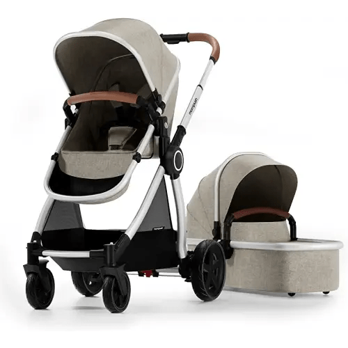 Mompush Ultimate2 Baby Stroller for Toddler with Removable Bassinet, Reversible Stroller Seat - Full-Size for Comfortable Outings with Baby - Smooth Glide Bassinet Stroller