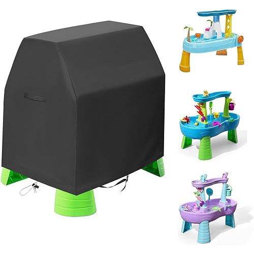 Kids Water Table Cover Suitable for Rain Showers Splash Pond Water Table,Waterproof and Dustproof UV Protection Outdoor (Cover Only)