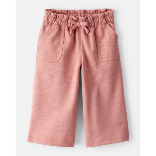 Baby Girl 100% Cotton Wide-Leg Pants - Pink - Carter's | Carter's - 12m