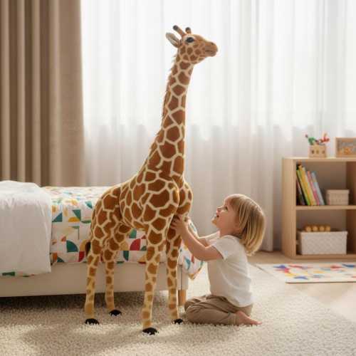 Big Giraffe Plush Toy: Soft Cuddly Stuffed Animal