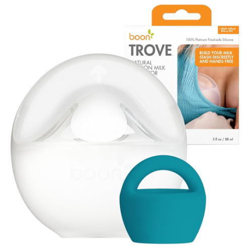 Boon Trove Silicone Manual Breast Pump - Passive Milk Collector - Hands Free Breast Pump for Nursing - Breastfeeding Essentials - 1 Count