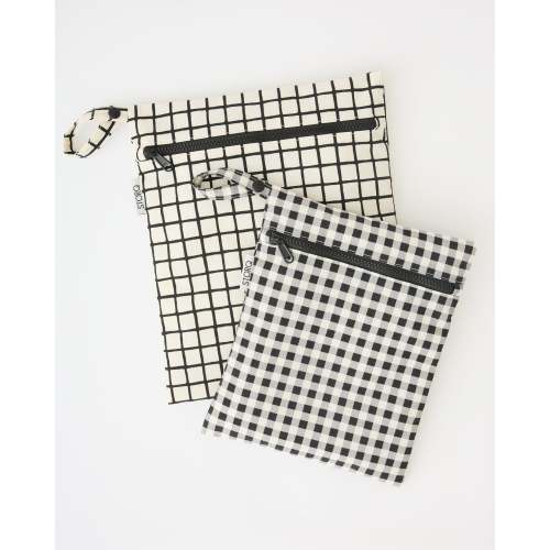 Wet/Dry Bag 2-Piece Set | Black Grid - Storq by Kindred Bravely