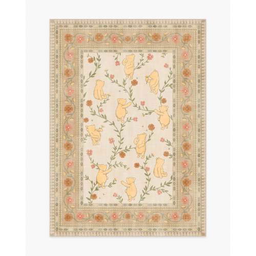 Pooh's Meadow Cream Multicolor Flatwoven Rug | Ruggable US