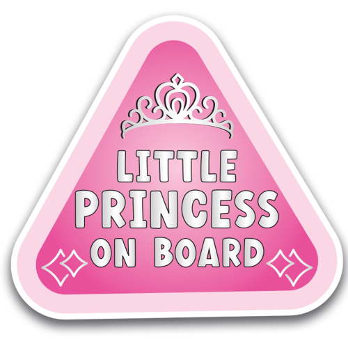 Magnet Me Up Little Princess Baby On Board Car Magnet Decal – 5 Inch, Pink