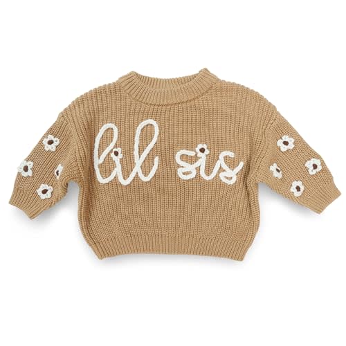Famitrendz Big Sis Lil Sis Sweater - Big Sister Little Sister Matching Outfits Baby Girl Knit Sweater Fall Clothes