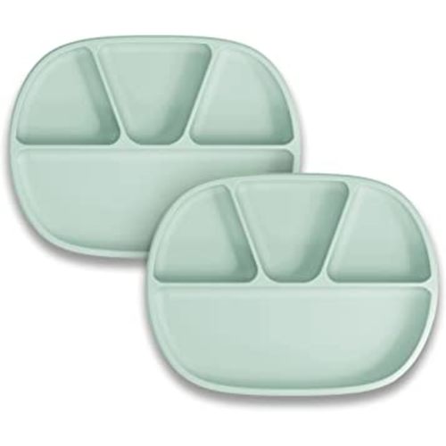 NUK Silicone Baby Suction Plates, Durable Suction Feature Helps Reduce Spills, Microwave & Dishwasher Safe, BPA-Free, Pack of 2