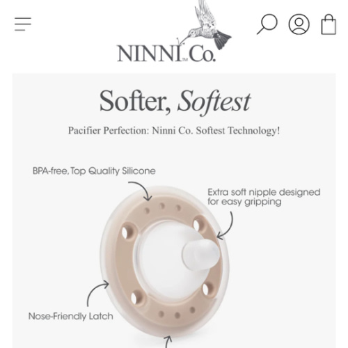 Ninni Pacifier Oatmeal 2 Pack
