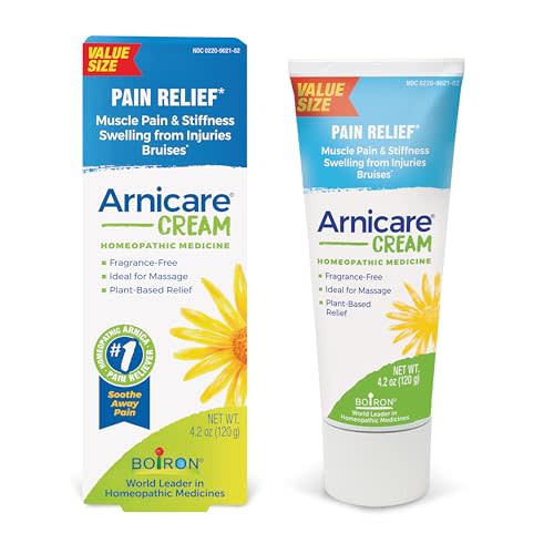 Boiron Arnicare Cream Natural Soothing Relief for Joint Pain, Muscle Pain, Inflammation, Soreness, and Bruises - Fast Absorbing and Fragrance-Free - 4.2 oz