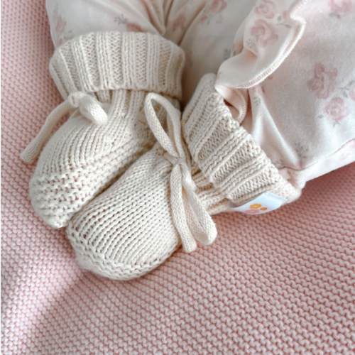 Knitted Booties | Cream – Little and Fern