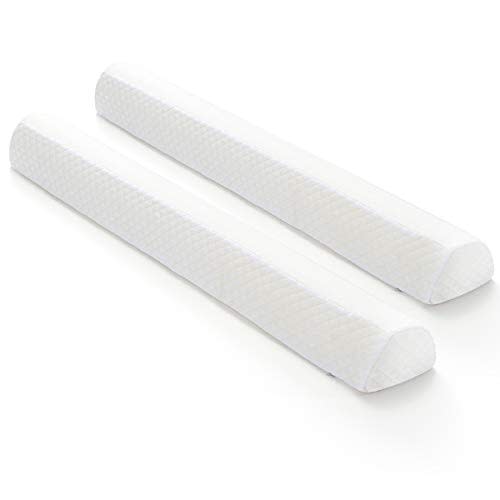 Shinnwa Bed Bumpers for Toddlers (2-Pack) Memory Foam Rail & Adults, Safety Guard Queen, King, Full Bed, Sleep Long Pillow Pads with Non-Slip Bottom Machine Washable Cover