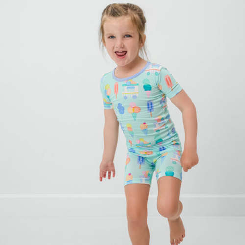 Sweet Scoops Two-Piece Short Sleeve & Shorts Pajama Set