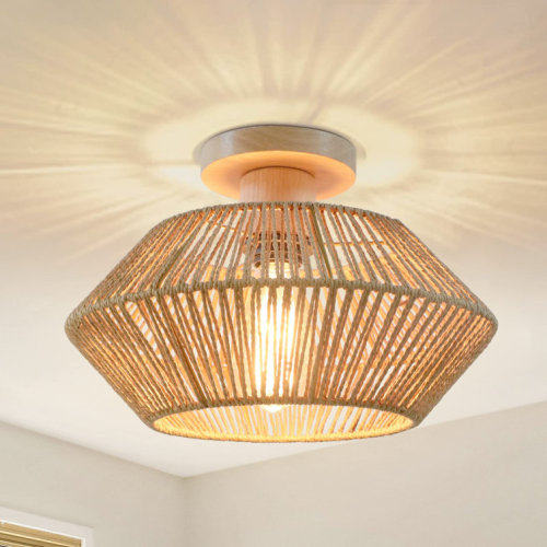 Tamoa Wood Semi Flush Mount