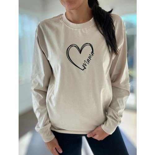 Double Heart Mama Long Sleeve Comfort Tee