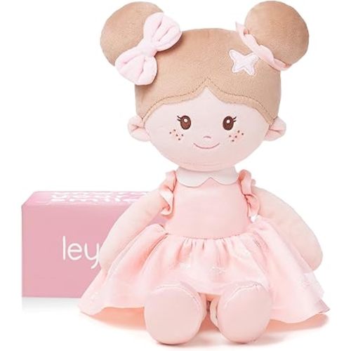 Soft Baby Doll Toys (12''), My First Baby Rag Doll for 1 Year-Old Girl Birthday Gift, Leya Doll Christmas Plush Toys Gift for Toddler Kids Infants -Butterfly Girl