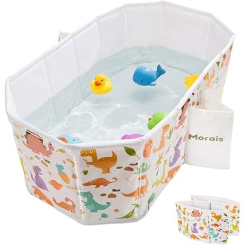 MORAIS Collapsible Baby Bathtub, Toddler Bathtub for Shower