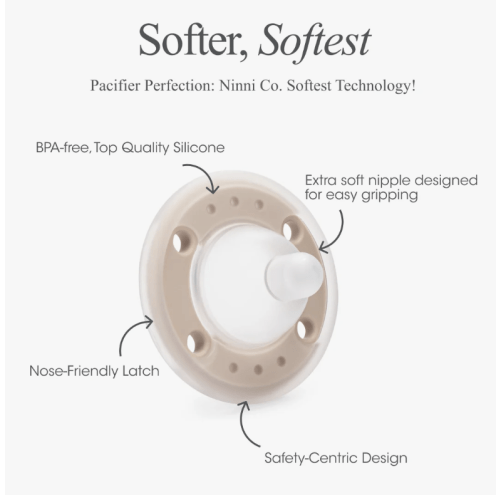 Ninni Pacifier- Creme 2 Pack Pacifier – Ninni Co