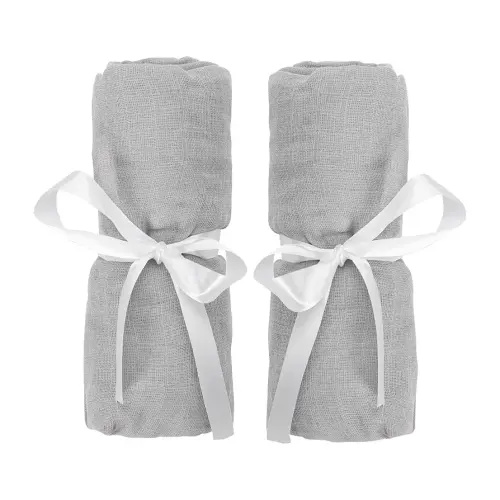 Newton Baby Fitted Sheets for Bassinet & Bedside Sleeper, Essential Bassinet (2-Pack) - Ultra-Breathable, Washable and Ultra-Soft, 100% Muslin, 19" x 35", Grey