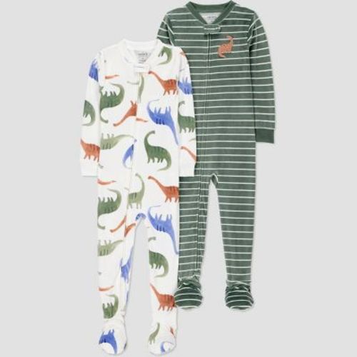 Carter's Just One You® Toddler Boys' 2pk Snug & Long Sleeve Velour Footed Pajama