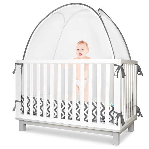 KinderSense Baby Crib Safety Canopy - Pop-up Sleep Tent with Mosquito Prevention Net