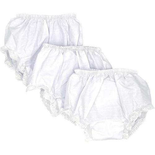 Baby Girls Bloomers Double Seat Diaper Cover Package of 3