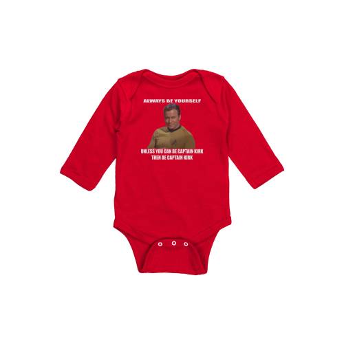 Adorable Star Trek Inspired, Baby Bodysuit for Your Tiny Captain Kirk Fan! Soft, Comfy, and Out-of-This-World Cute