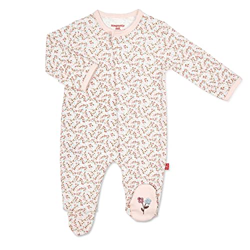 Magnetic Me Footie Pajamas - 100% Organic Cotton Baby Pajamas - Quick Magnetic Fastener Sleeper for Baby Boy and Girl