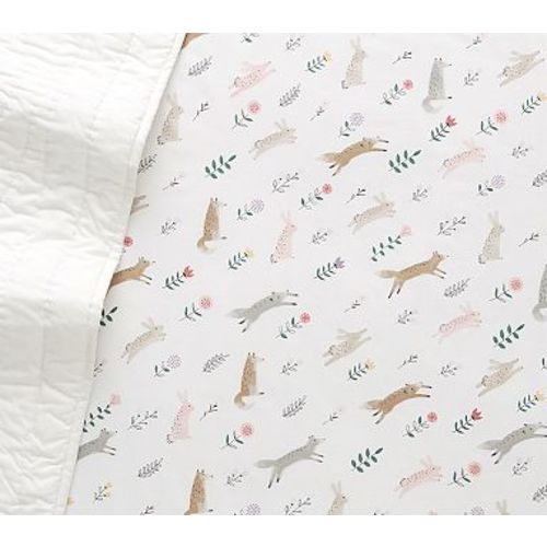 Organic Ramona Crib Fitted Sheet, Crib Fitted, Multi