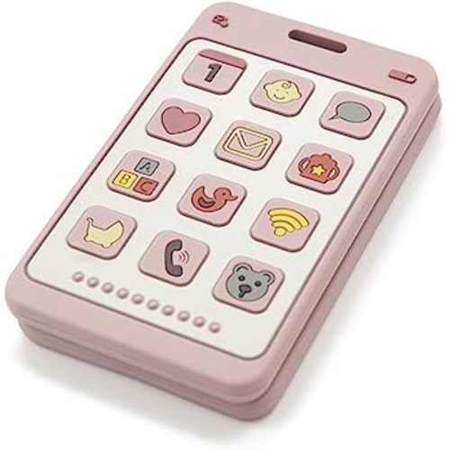 Amazon.com : Soft Silicone Phone Shape Teether Boys Girls Baby Molar Teether Chew Toys, Teething Toy (Pink) : Baby