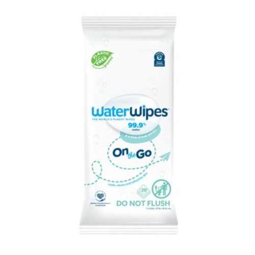 WaterWipes Plastic-Free On The Go 99.9% Water Based Baby Wipes - Unscented - 10ct