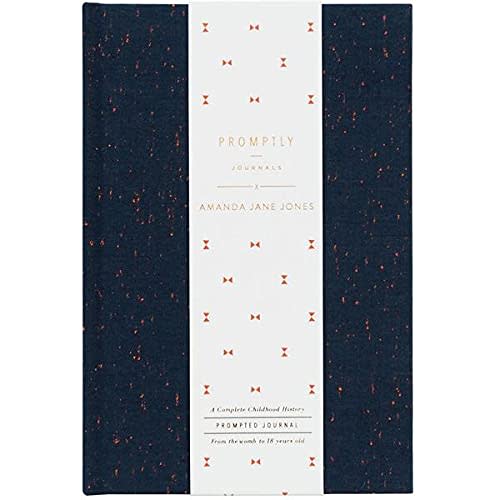 Promptly Journals - Childhood History Journal - Baby Books First Year and Pregnancy Journal - Baby Memory Book from Pregnancy Thru Age 18 (Wesley Blue Linen)