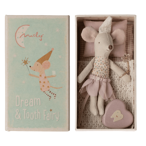 Tooth Fairy Mouse, Little Sister in Matchbox – Maileg