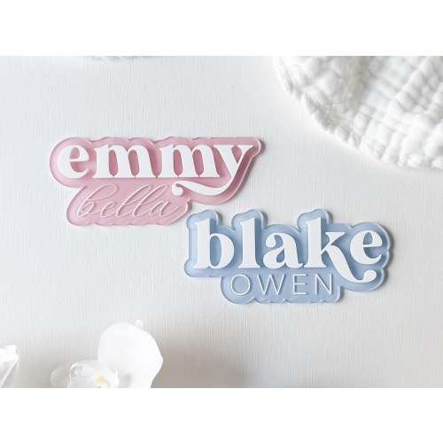 Personalized 3D Baby Name Plaque • Acrylic Baby Name Sign • Baby Name Sign • Baby Hospital Name Sign • Personalized Baby Name Sign
