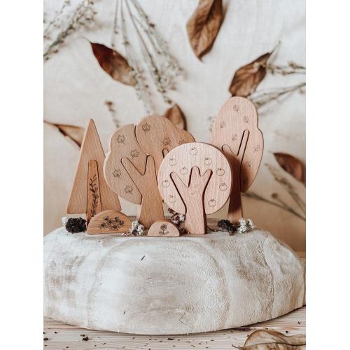 Wooden Forest Wooden Trees Set Montessori Baby Toys - Etsy
