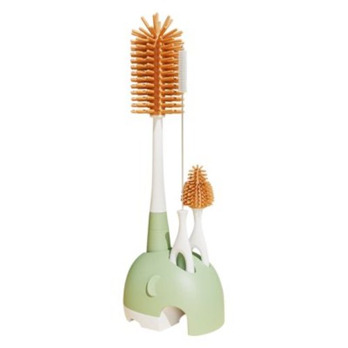 RXIRUCGD Baby Bottle Brush Set Bottle Cleaner Kit, Bottle And Straw Brush Cleaning Set Silica Gel Baby Bottle Brush Nipple Cleaner Drying Stand Soft Bristles Multifunctional For Baby Bottles