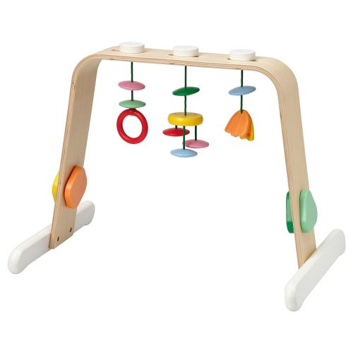 LEKA Baby gym - birch plywood/multicolor
