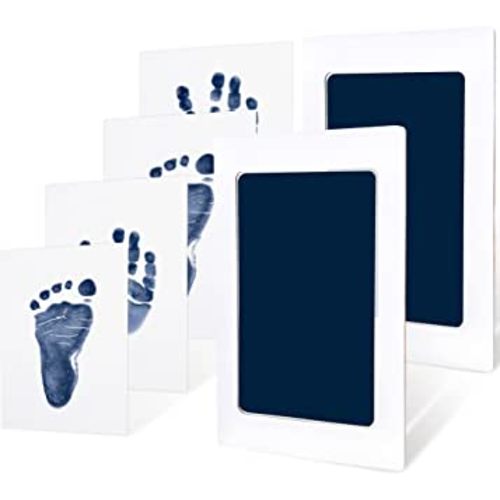 2-Pack Inkless Hand and Footprint Kit - Ink Pad for Baby Hand and Footprints - Dog Paw Print Kit,Dog Nose Print Kit - Baby Footprint Kit, Clean Touch Baby Foot Printing Kit, Handprint Kit (Navy)