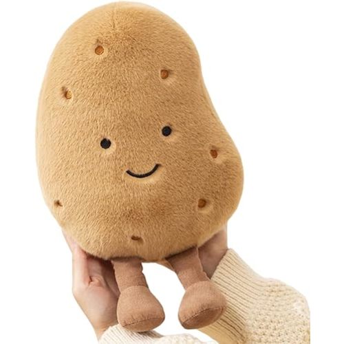 Large Potato Stuffed Animal - 10.23'' Kawaii Potato Plush - Plushy and Squishy Food Pillow Toy - Cute Plushie Toys Gift for Boys and Girls